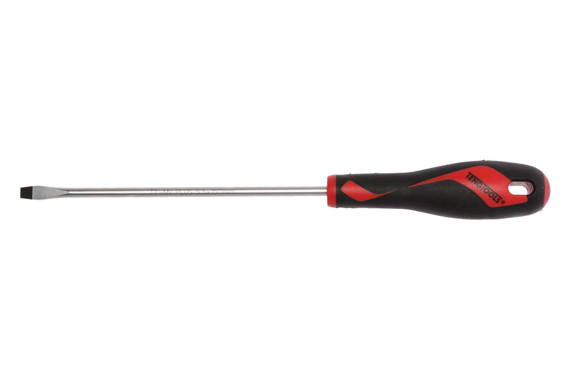 Teng Tools 5.5mm / 7/32 Inch x 150mm / 5.9 Inch Long Flat Type Slotted Head Screwdriver - MD923N