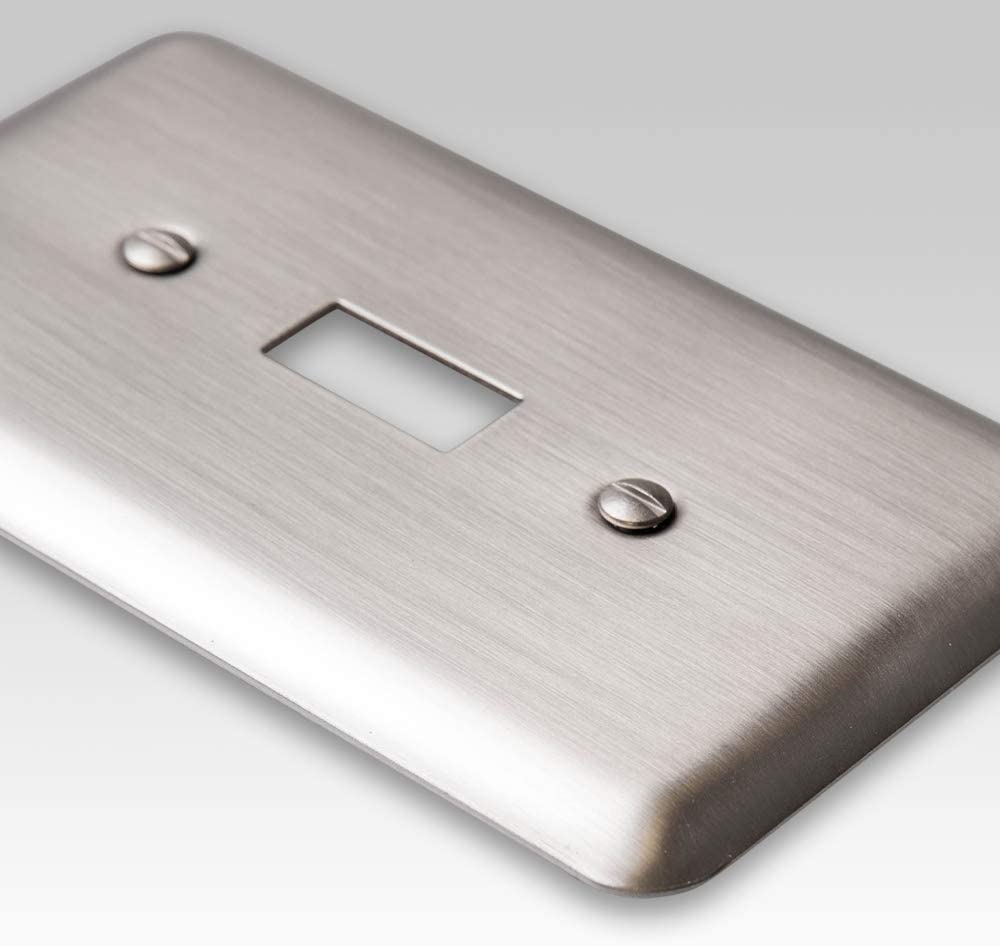 Devon Brushed Nickel Steel - 1 Duplex Wallplate