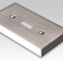 Century Brushed Nickel Steel - 1 Phone Jack Wallplate