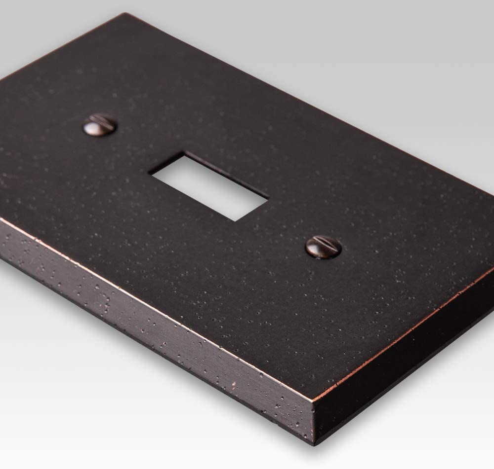 Manhattan Aged Bronze Cast - 1 Duplex Wallplate