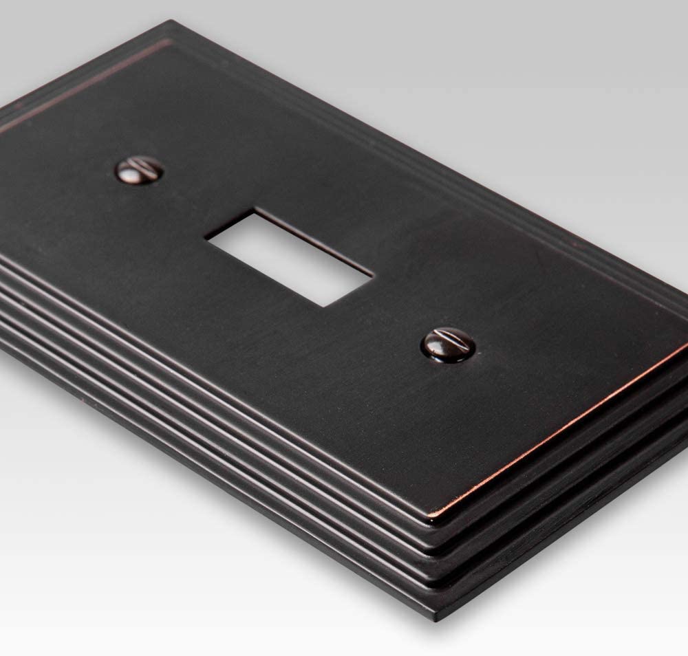 Steps Aged Bronze Cast - 1 Duplex Wallplate