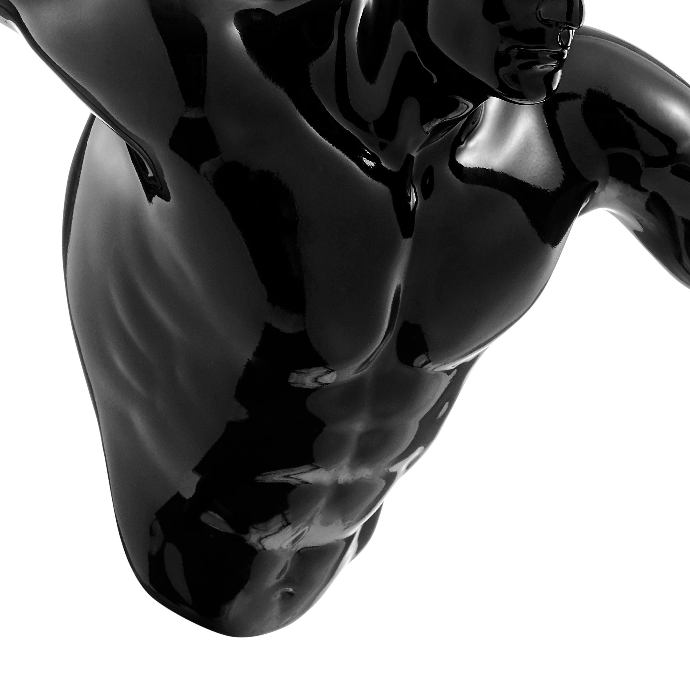 Escultura de pared Runner Man de 20" // Negra