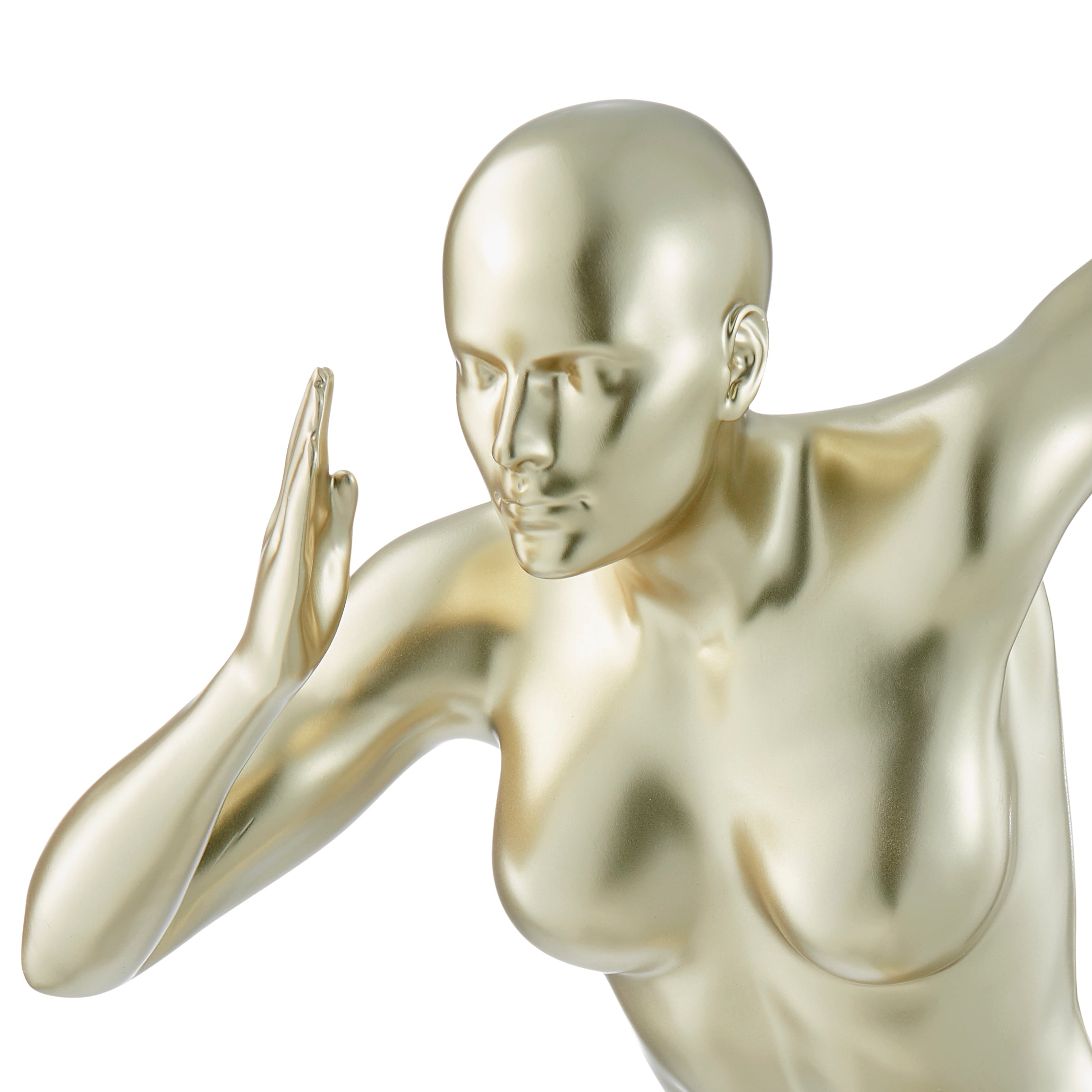 Escultura de mujer de 20" de Gold Wall Runner