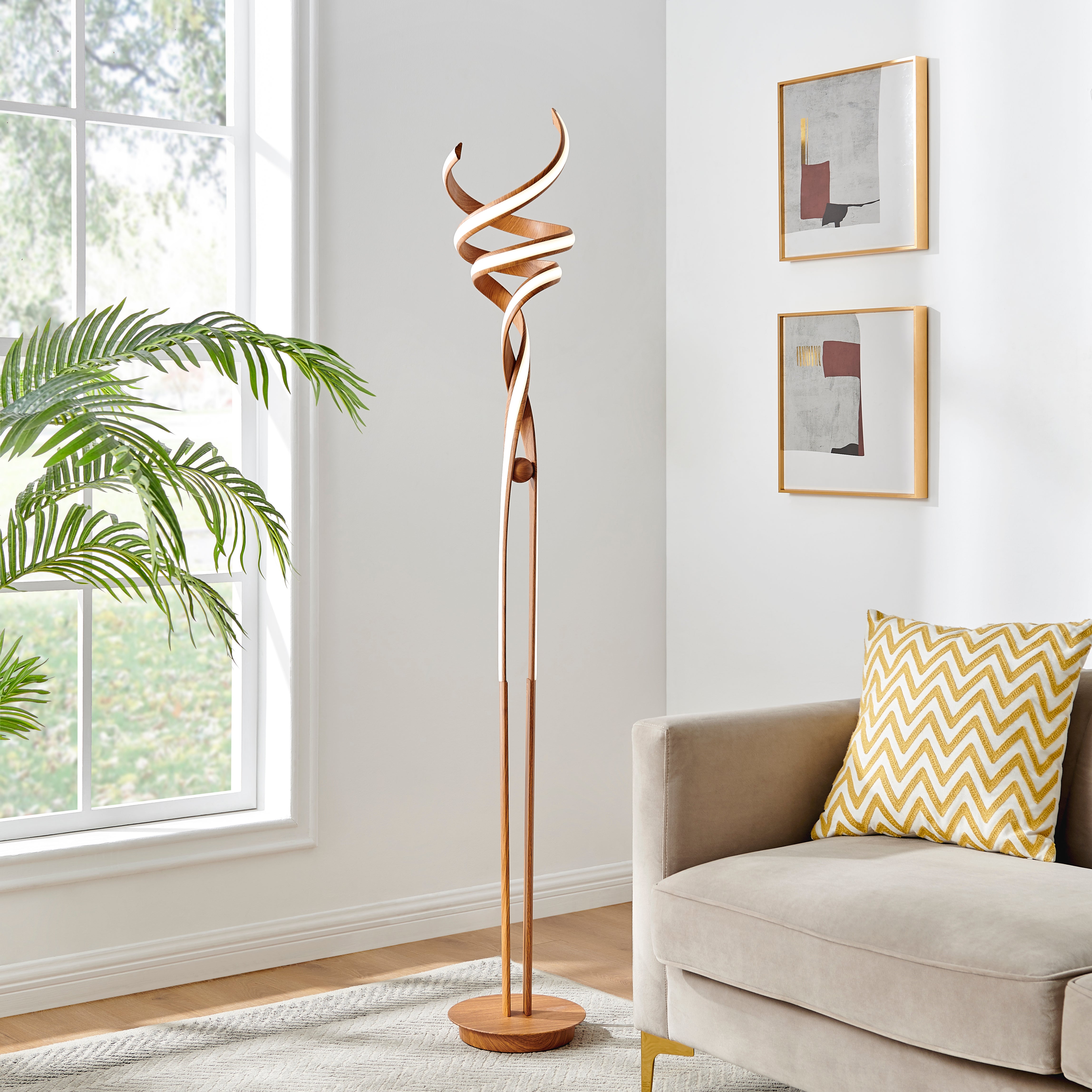 Munich LED Wood 63" Floor Lamp // Dimmable