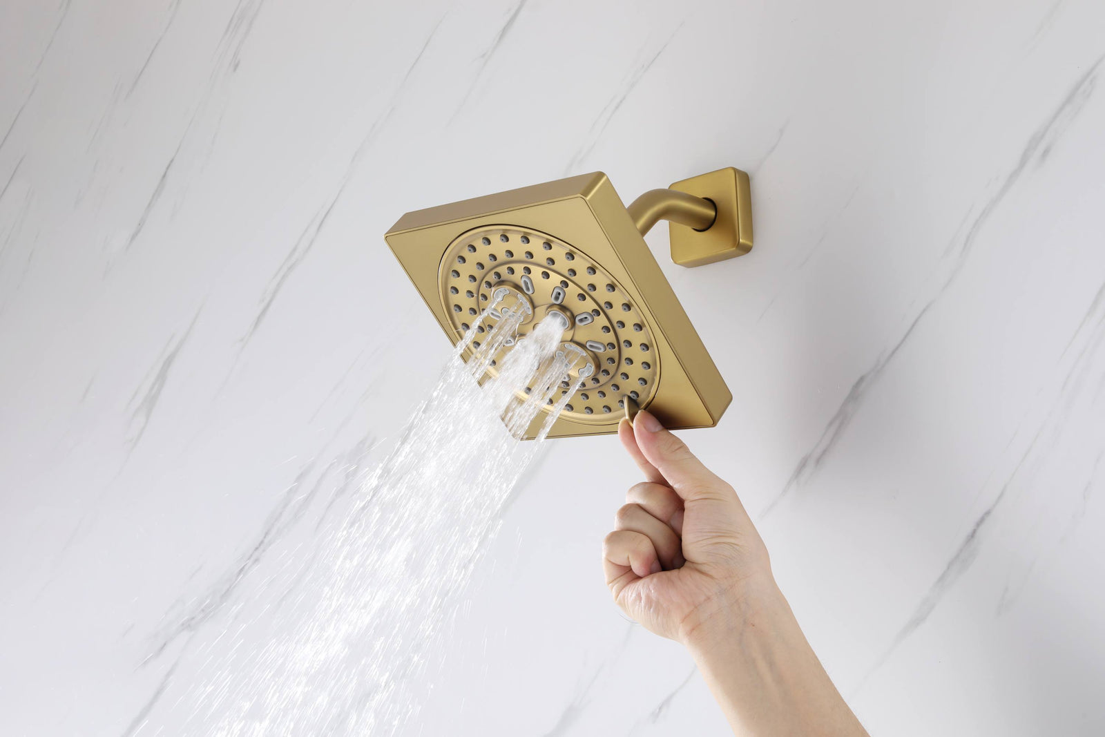 12-inch Or 16-inch Or 6'' Wall-Mount Brushed Gold 3-Way Thermostatic Shower Valve System: Versatile Functionality and Stunning Design