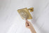 12" Brushed Gold Bluetooth Music, 64-Color LED Thermostatic Shower Faucet