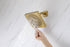 12" Brushed Gold Bluetooth Music, 64-Color LED Thermostatic Shower Faucet