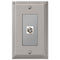 Georgian Satin Nickel Cast - 1 Cable Jack Wallplate