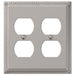 Georgian Satin Nickel Cast - 2 Duplex Wallplate