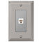 Georgian Satin Nickel Cast - 1 Phone Jack Wallplate