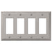 Georgian Satin Nickel Cast - 4 Rocker Wallplate