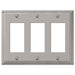 Georgian Satin Nickel Cast - 3 Rocker Wallplate