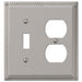 Georgian Satin Nickel Cast - 1 Toggle / 1 Duplex Wallplate