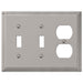 Georgian Satin Nickel Cast - 2 Toggle / 1 Duplex Wallplate