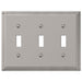 Georgian Satin Nickel Cast - 3 Toggle Wallplate