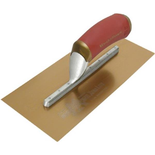 Marshalltown 14467 12 X 5 Golden Stainless Steel DuraFlex Finishing Trowel-DuraSoft Handle