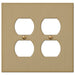 Elan Brushed Bronze Cast - 2 Duplex Wallplate