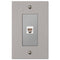 Elan Brushed Nickel Cast - 1 Phone Jack Wallplate