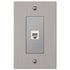 Elan Brushed Nickel Cast - 1 Phone Jack Wallplate