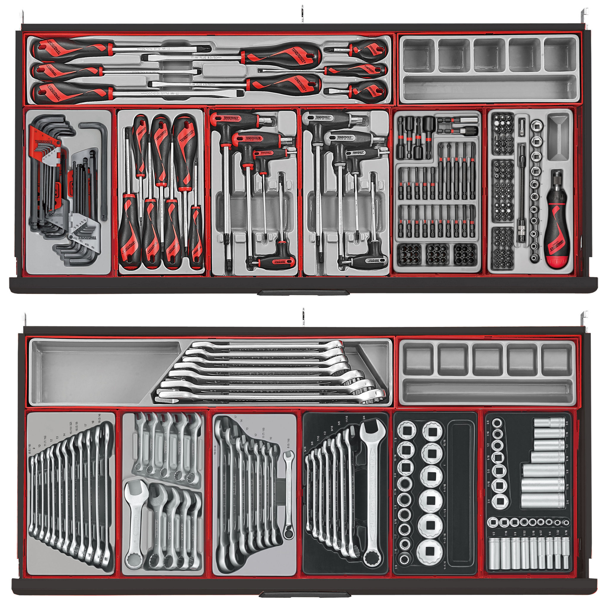 Teng Tools 1004 Piece 'Limited Edition' 37 Inch Wide 8 Drawer Black Roller Cabinet Workstation Tool Kit - TCMM1004NBK1