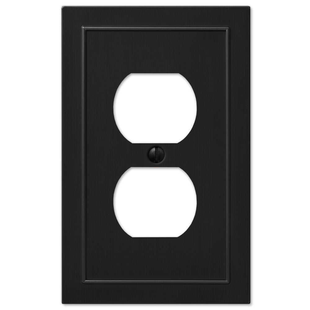 Bethany Matte Black Cast - 1 Duplex Wallplate