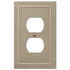 Bethany Brushed Bronze Cast - 1 Duplex Wallplate