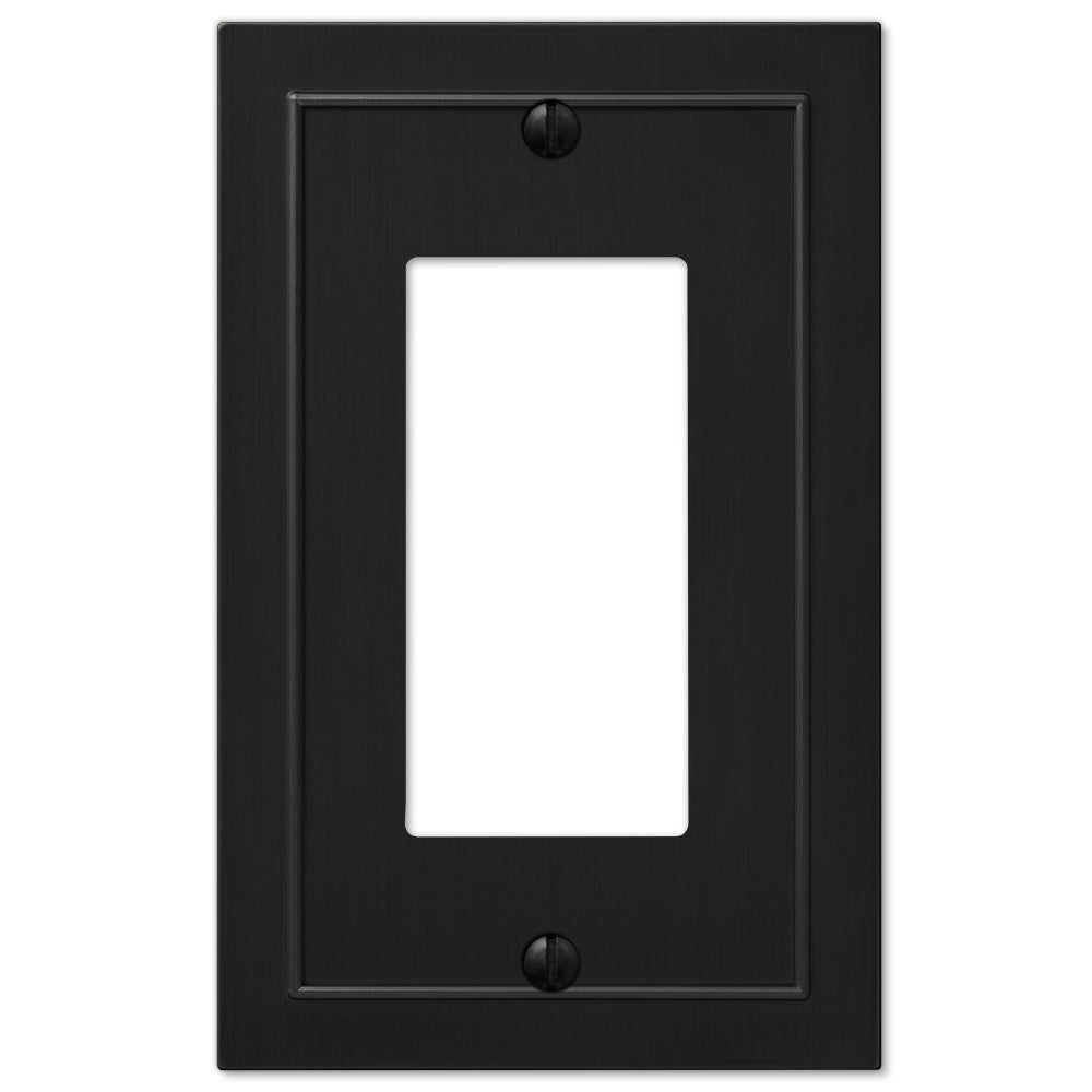 Bethany Matte Black Cast - 1 Rocker  Wallplate