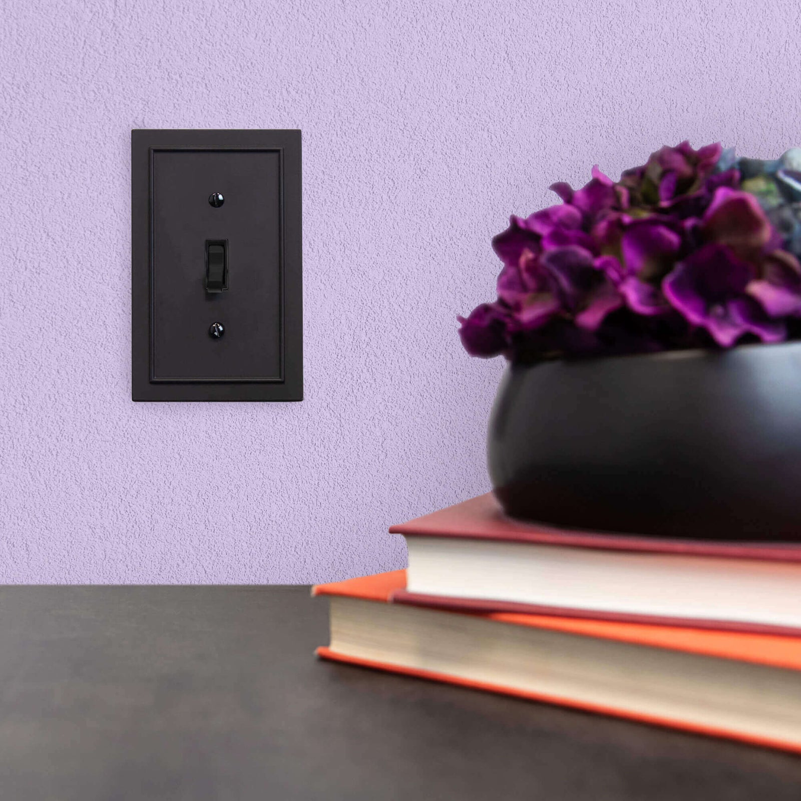 Bethany Matte Black Cast - 1 Duplex Wallplate