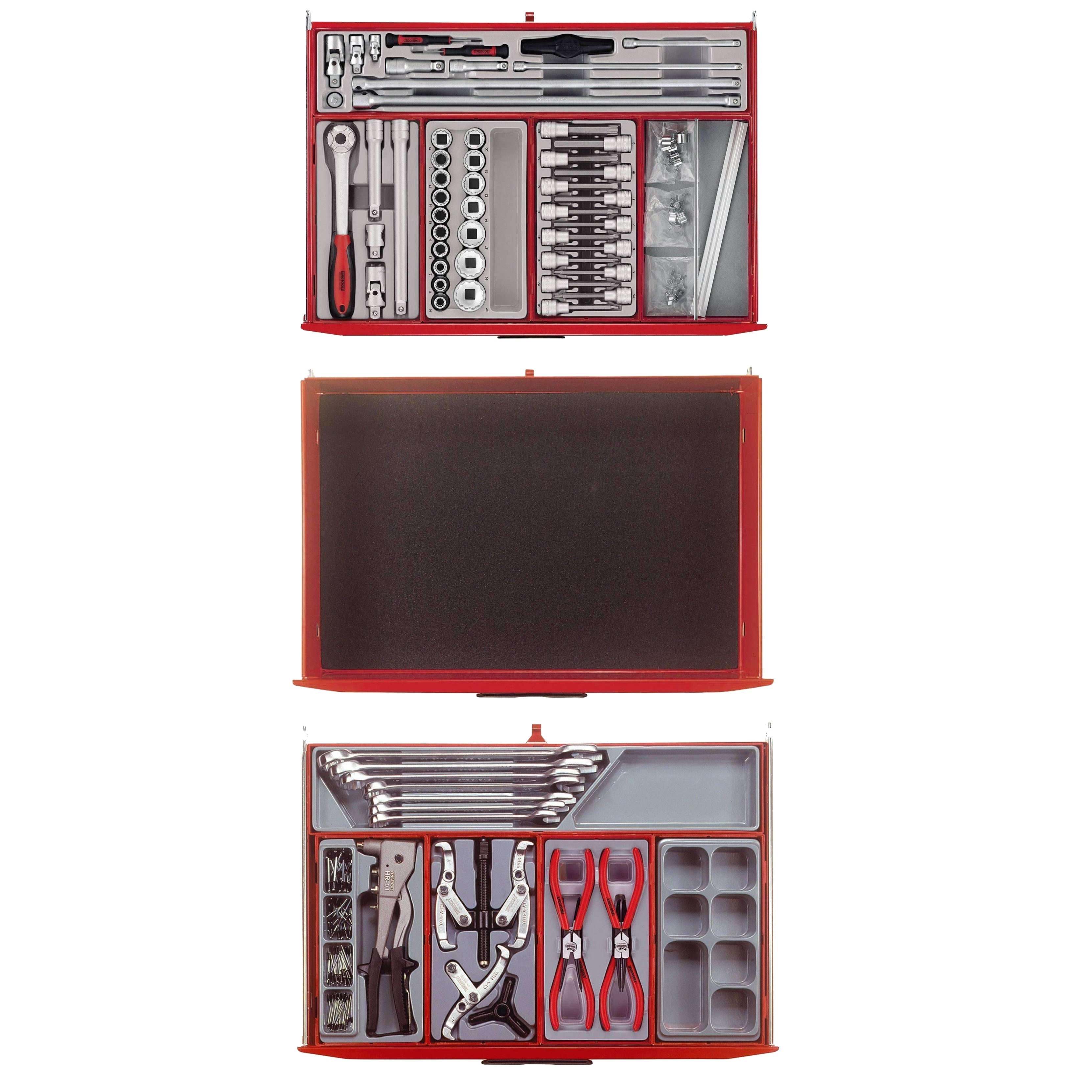 Juego completo de herramientas manuales generales para mecánica de 491 piezas de Teng Tools - TCMM491N