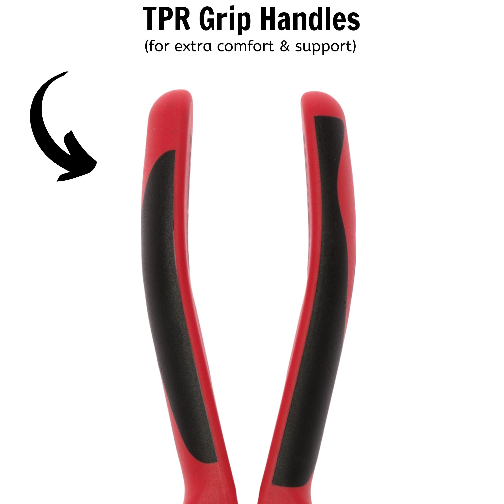 Teng Tools 8 Inch TPR Grip 45 Degree Bent / Angled Long Nose Pliers - MB463-8T