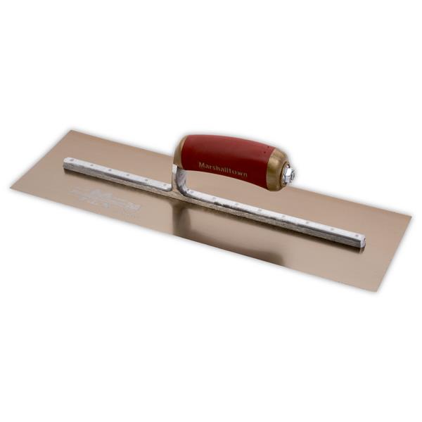 Marshalltown 13439 16 x 5 Golden Stainless Steel Broken In Drywall Trowel Dura Soft Handle