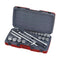 Teng Tools 18 Piece 3/4 Inch Drive 6 Point Metric Regular/Shallow Socket Set (19mm - 50mm) - T3418-6