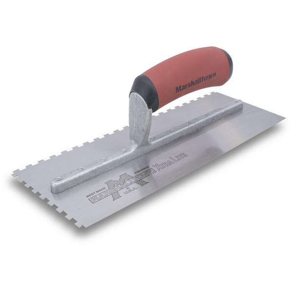 Marshalltown 15875 Tiling & Flooring  Notched Trowel -1-16 X 1-16 X 1-16 SQ-DuraSoft Handle