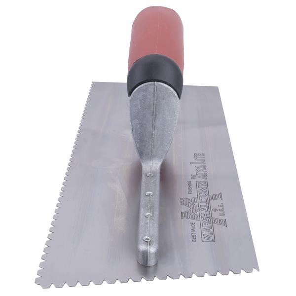 Marshalltown 15883 Tiling & Flooring Notched Trowel -3-32 X 3-32 X 3-32 Flat V-DS Handle