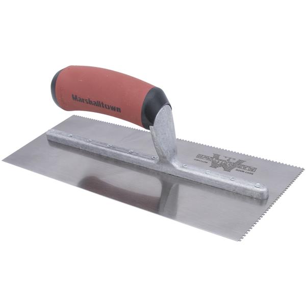 Marshalltown 15746 Tiling & Flooring Notched Trowel-1-16 x 1-16 x 1-16 SQ-Dura-Soft Handle-Left Handed