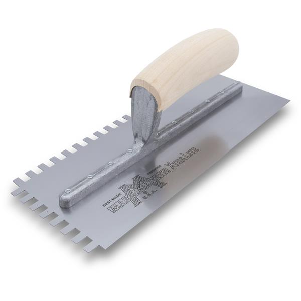 Marshalltown 15712 Tiling & Flooring Notched Trowel-3-16 X 1-8 X 3-16 SQ-Curved Handle