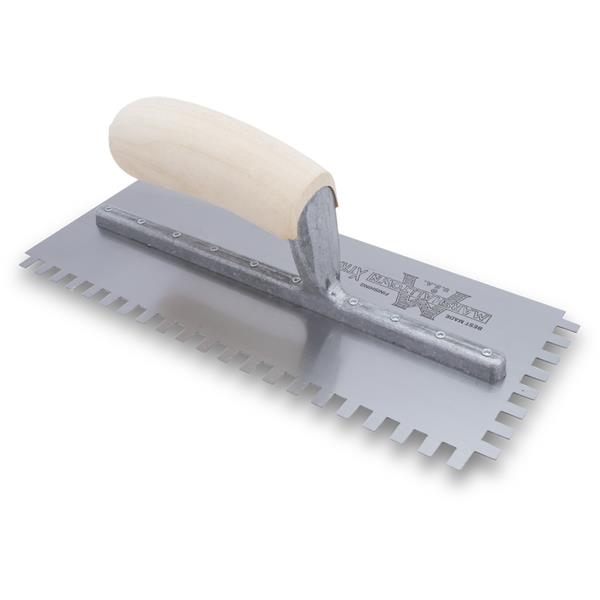 Marshalltown 15776 Tiling & Flooring Notched Trowel-1-4 X 3-8 X 1-4 Square End-Curved Handle