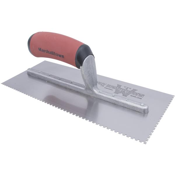 Marshalltown 15717 Tiling & Flooring Notched Trowel-3-32 X 3-32 X 1-8 U-Dura-Soft Handle