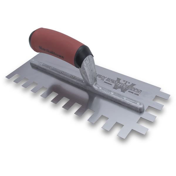 Marshalltown 15731 Tiling & Flooring Notched Trowel-1-4 X 1-2 X 1-4  U-Curved Dura-Soft Handle