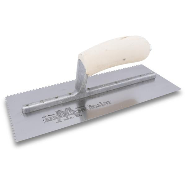 Marshalltown 15704 Tiling & Flooring Notched Trowel-7-32 X 5-32 V- Curved Handle