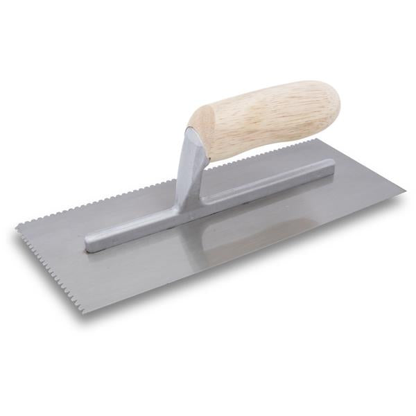 Marshalltown 15894 Tiling & Flooring Notched Trowel -1-8 X 1-8 X 1-16 Flat V-10 Degree Cut Back