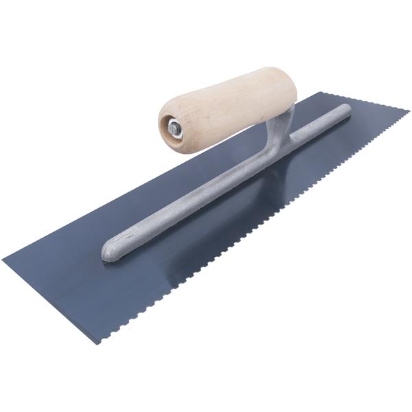 Marshalltown 15864 Tiling & Flooring 16" Blue Steel Notched Trowel-1-8 X 3-32 X 1-8 U-10 Degree Cut Back