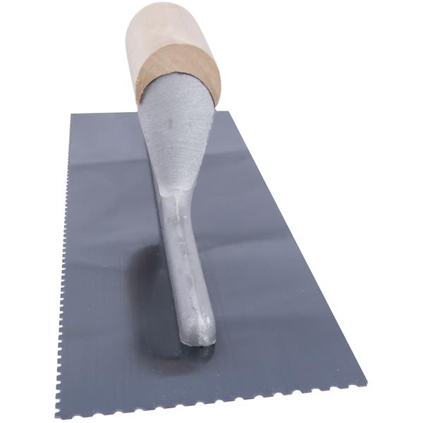 Marshalltown 15864 Tiling & Flooring 16" Blue Steel Notched Trowel-1-8 X 3-32 X 1-8 U-10 Degree Cut Back