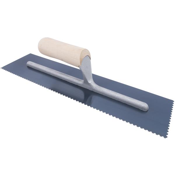 Marshalltown 15864 Tiling & Flooring 16" Blue Steel Notched Trowel-1-8 X 3-32 X 1-8 U-10 Degree Cut Back