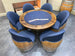 6-Chair Barrel Table Game Set - Total Denim Limited Edition (With Dining Top Option) (January Preorder)