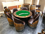 6-Chair Barrel Table Game Set (With Dining Top Option) (January Preorder)