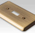 Devon Brushed Brass Steel - 4 Rocker Wallplate