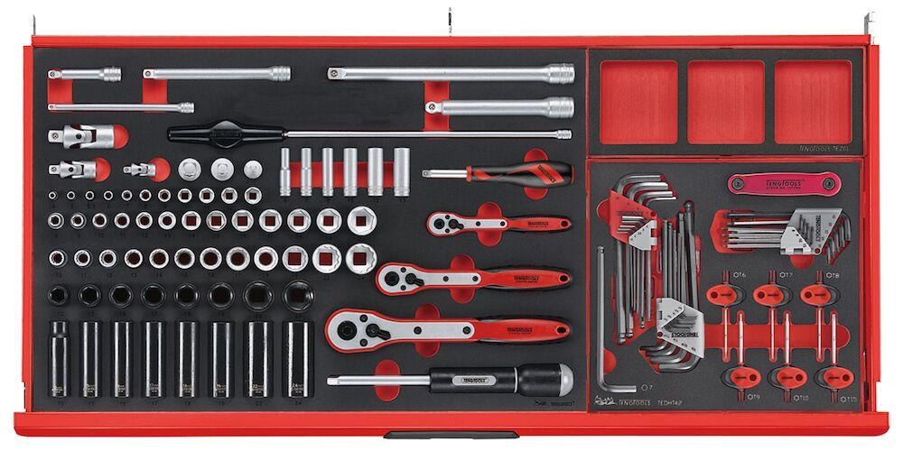 Juego de herramientas de espuma profesional con 7 cajones y 631 piezas Teng Tools - TCEMM631N