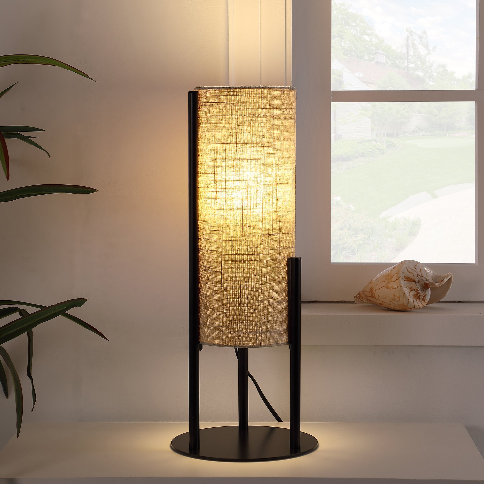 Walker Edison | Modern Linen Table Lamp