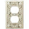 Filigree Antique White Cast - 1 Duplex Wallplate